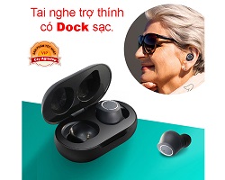 Máy trợ thính SIÊU XỊN Loại 2 tai + Dock sạc GOODMI, tai nghe trợ thính cho người khiếm thính AG305